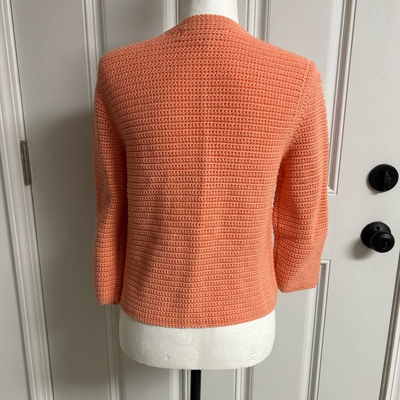 Cynthia Steffe Tangerine Crochet Sweater Jacket Cardigan Size S/P NWOT - Picture 4 of 7
